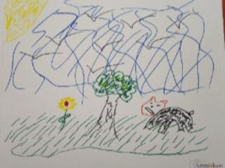 Bear and flower